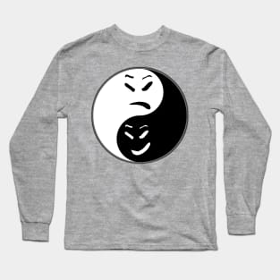 Happy Sad Yin Yang Long Sleeve T-Shirt